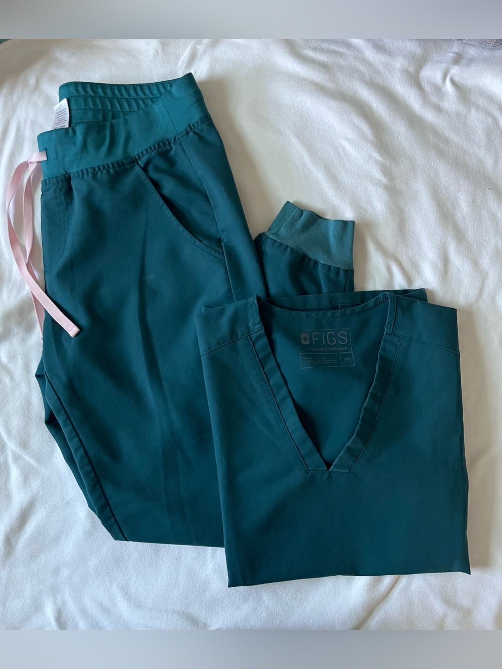 Figs Scrub Set Caribbean Blue